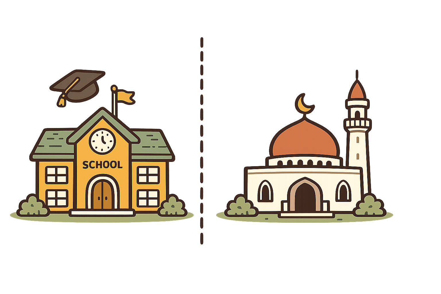School and madrasa shown as two separate worlds